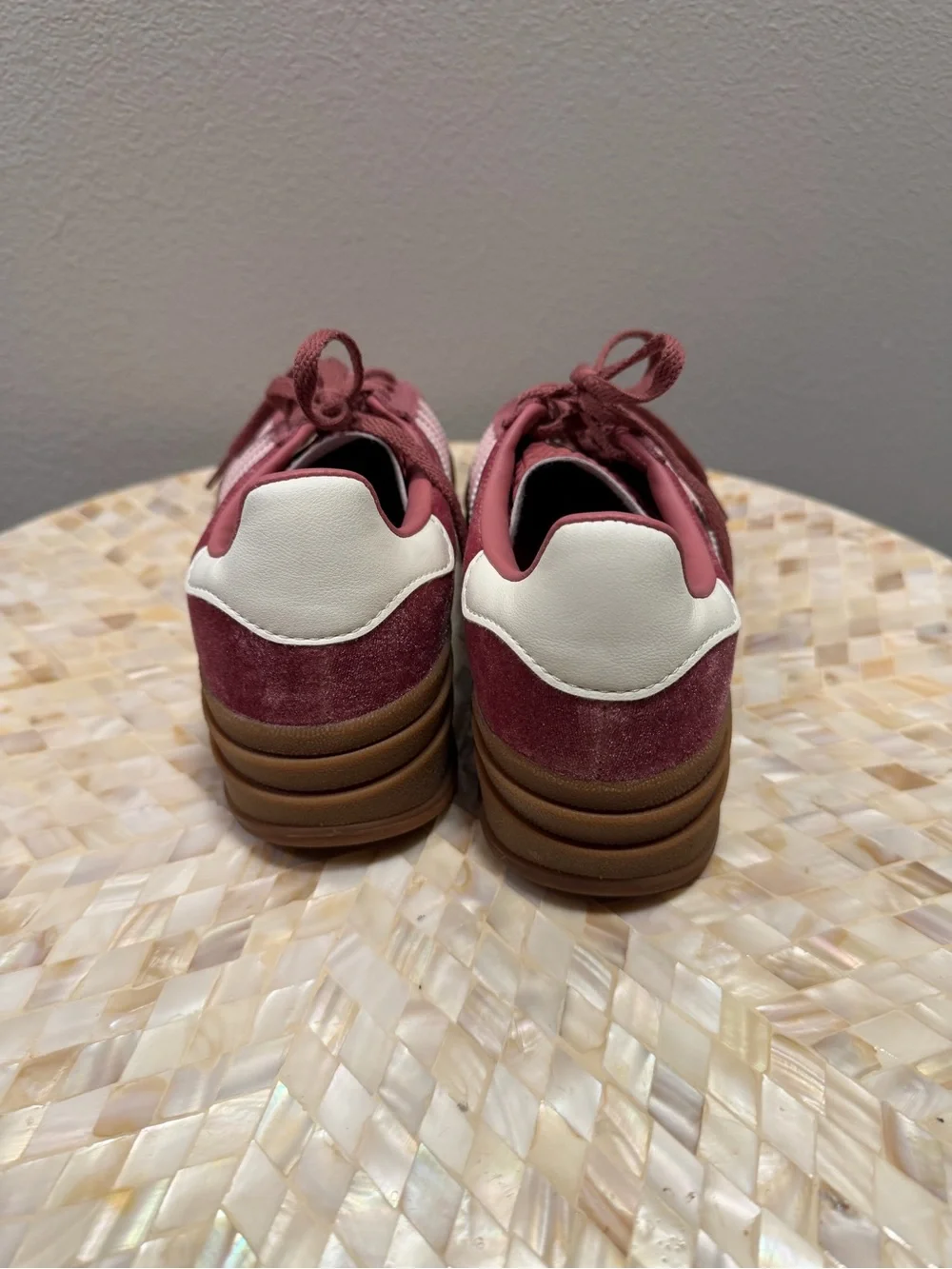 adidas Gazelle size 6 Pink Suede Platform Sneakers - Picture 4 of 6